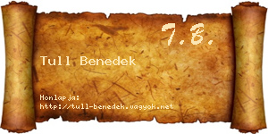 Tull Benedek névjegykártya